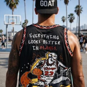 Chicago Bulls Jordan Goat Graphic Jersey Size‎ Large NWT Brand X